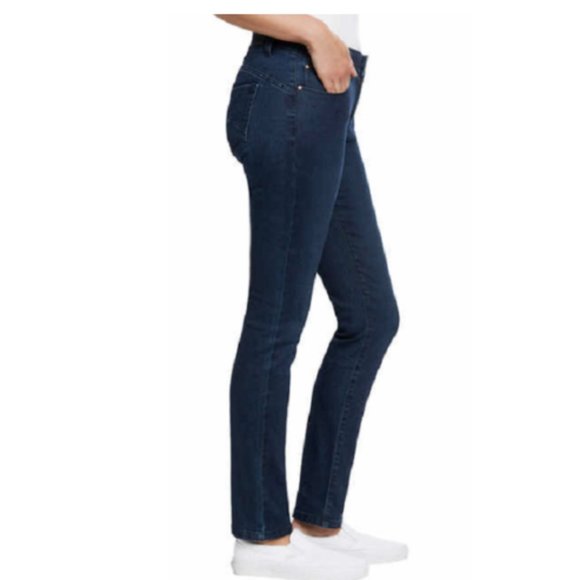 Jones New York Womens Comfort Waist Pants Denim - Picture 2 of 3